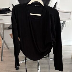 Zara Black Long Sleeve Women's Top